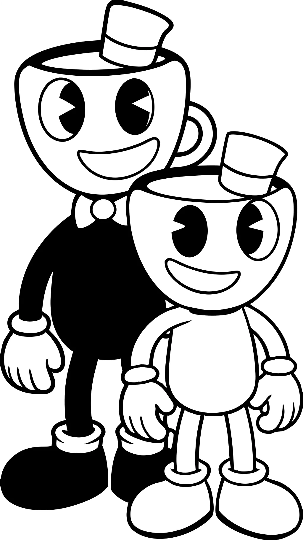 cuphead coloring page